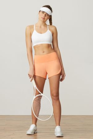 FILA Essentials Stretch Woven Shorts Orange,Womens Tennis | CA.XSIQOK046